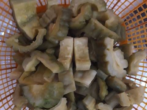 Pare bumbu kacang recipe step 2 photo