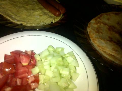 Roti Paratha/Cane Isi Sosis Telur (Sarapan#day4) recipe step 2 photo