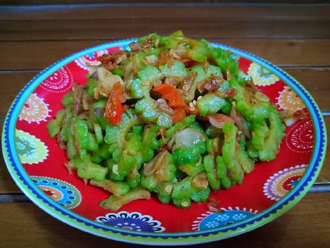 Tumis pare ebi recipe step 2 photo