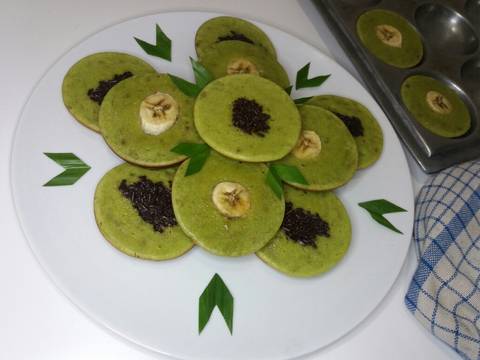 Kue lumpur pisang pandan topping piscok recipe step 5 photo