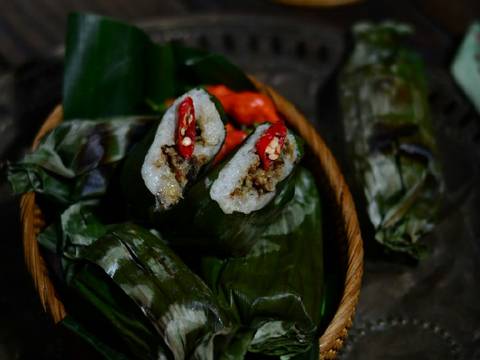 Lalampa Keto (lemper manado) #ketopad_cp_olahanshirataki recipe step 9 photo
