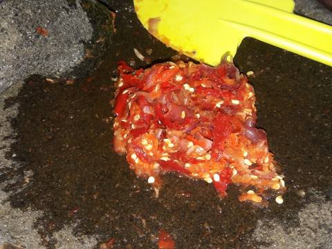 Tumis buncis oncom recipe step 3 photo