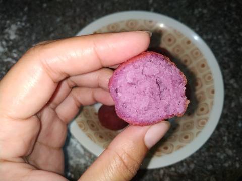 Bola-bola donat ubi ungu gluten free (â--'â-½'â--)ã recipe step 4 photo