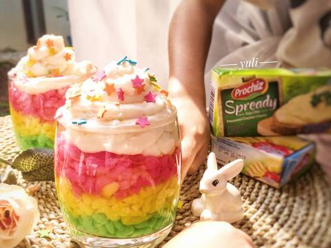 Rainbow cendol cheese recipe step 5 photo