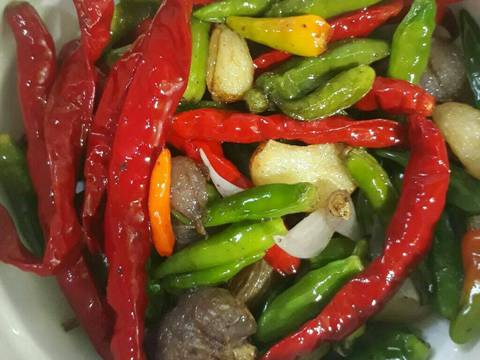 Sambal ikan asin sepat rimbang recipe step 1 photo