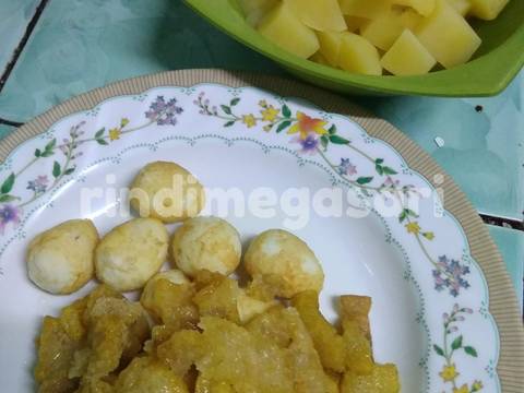 15. Balado telur puyuh krecek kentang fibercreme recipe step 3 photo