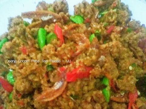 Oseng Oncom Pete Teri Pedas Simpel recipe step 4 photo