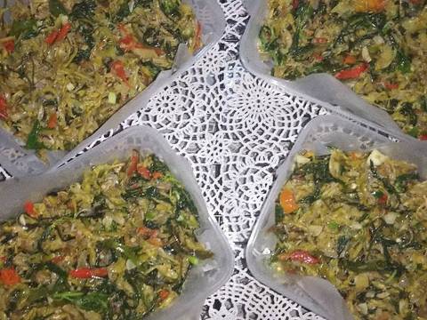 Tumis Bunga Pepaya Cakalang recipe step 9 photo