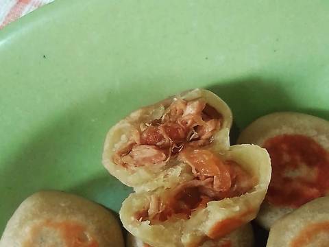 Bakpia Ubi (isi ayam dan gula susu) recipe step 15 photo