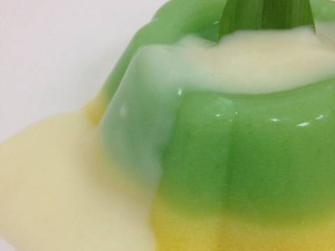 Puding Pandan Mentega dgn Vla Durian recipe step 6 photo