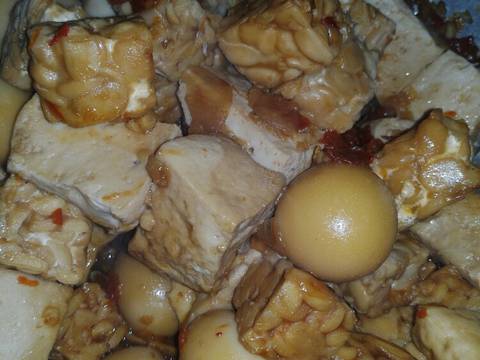 Tempe Tahu telur puyuh bacem pedas recipe step 9 photo