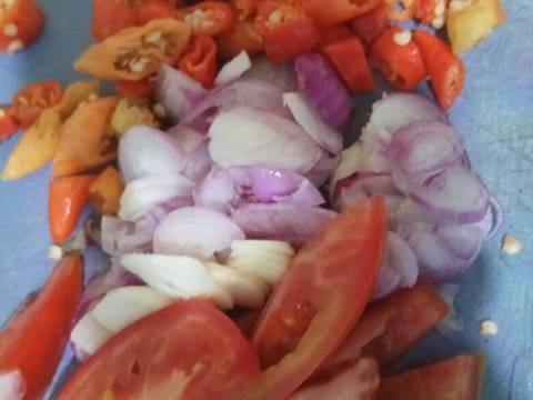 Orak arik oncom kering pedas recipe step 2 photo