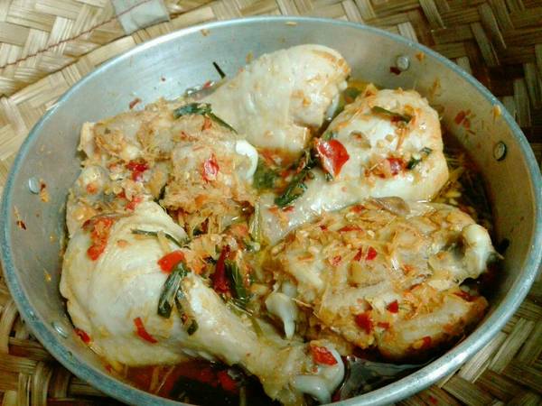 นึ่งไก่ สูตรอีสาน