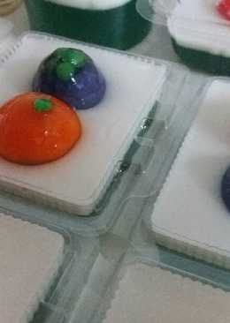 วุ้นกะทิใบเตยลูกชุบ