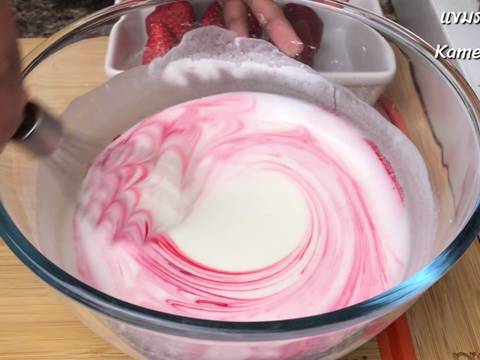 ไดฟุกุสตรอเบอรี่ เมนูวาเลนไทน์ สูตรไมโครเวฟ Daifuku strawberry recipe step 5 photo