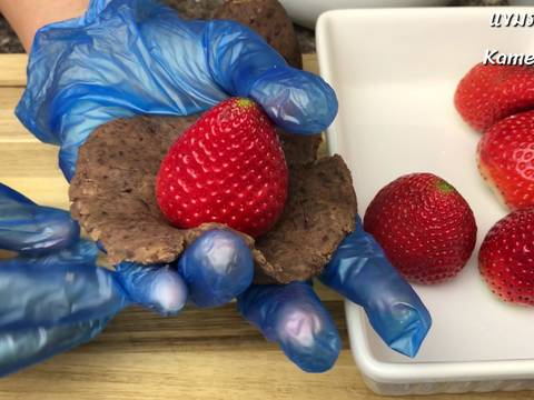 ไดฟุกุสตรอเบอรี่ เมนูวาเลนไทน์ สูตรไมโครเวฟ Daifuku strawberry recipe step 7 photo