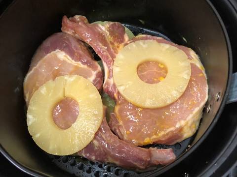 พอร์คช็อปอบน้ำผึ้ง​ airfryer recipe step 2 photo