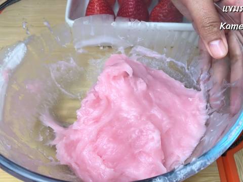 ไดฟุกุสตรอเบอรี่ เมนูวาเลนไทน์ สูตรไมโครเวฟ Daifuku strawberry recipe step 6 photo