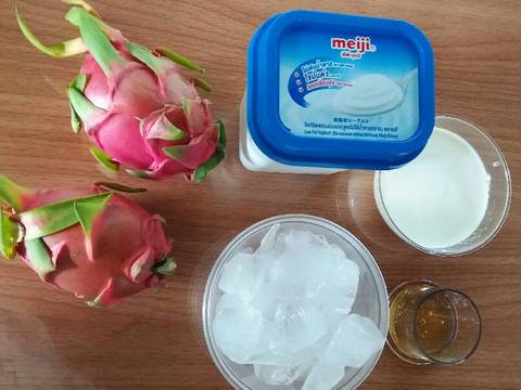 แก้วมังกรสมูทตี้🌵🌵 recipe step 1 photo