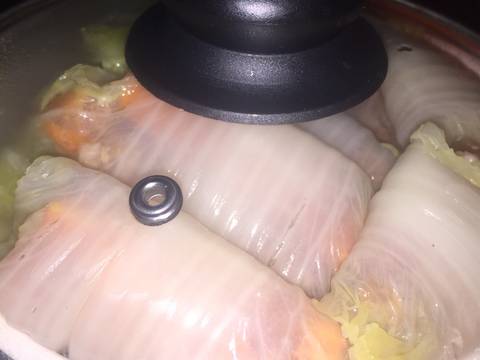 หมูห่มผักกาด (ง่ายๆสไตล์เด็กหอ) recipe step 4 photo