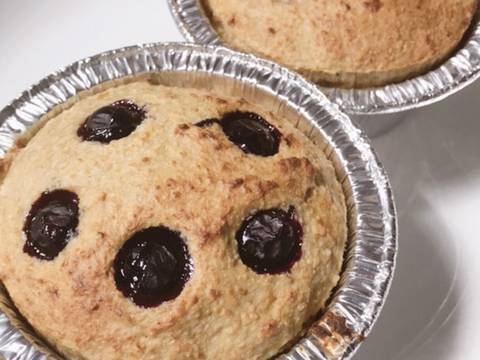 เค้กกล้วยหอมใส่องุ่นแบบคลีน Grape Oat baked recipe step 4 photo