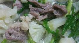 Hình ảnh món Canh thịt bò nấu bông cải