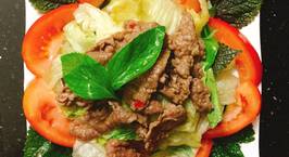 Hình ảnh món Salad xà lách trộn thịt bò