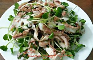Salad Bạch Tuộc Cải Mầm