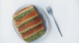 Hình ảnh món Bánh flan bông lan vị trà xanh