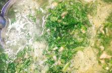 Canh cá rô đồng nấu cải xanh
