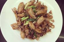 Mực muối xào sả ớt