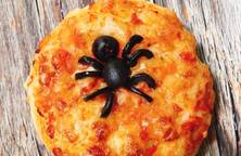 Mini Spider Pizzas- Halloween