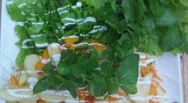 Hình ảnh món Salad rau củ sốt chanh leo mix cam