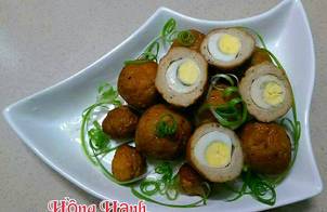 Thịt Bọc Trứng Cút Kho Dừa Tươi