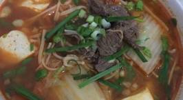 Hình ảnh món Canh kimchi nấu đậu phụ thịt bò