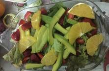 Salad trái cây sốt chanh dây