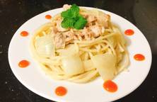 Pasta cá ngừ sốt kem