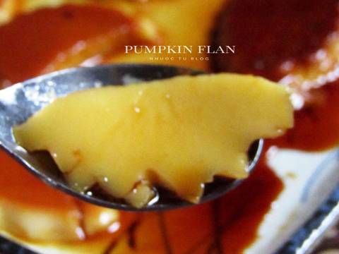 Pumpkin flan (flan bí đỏ) recipe step 3 photo