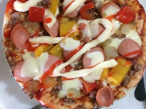 Pizza bằng nồi cơm điện recipe step 8 photo