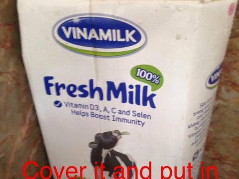 Cách làm giá đỗ bằng vỏ hộp sữa recipe step 2 photo