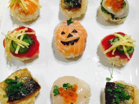 Tiệc sushi viên temari sushi ;) vừa dễ thương vừa dễ làm recipe step 14 photo