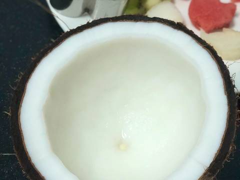 Kem Trái Dừa Hoa Quả😍💁 recipe step 4 photo