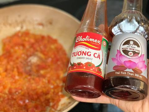 Mì ý sốt nấm chay bước làm 2 hình