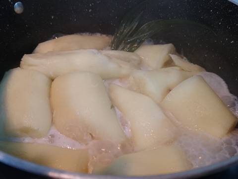 Khoai mì luộc cốt dừa recipe step 3 photo