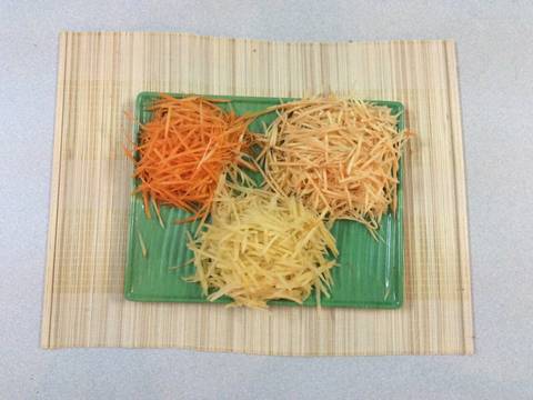 Bánh cà rốt, khoai lang, khoai tây chiên recipe step 2 photo