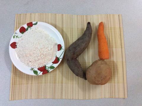 Bánh cà rốt, khoai lang, khoai tây chiên recipe step 1 photo