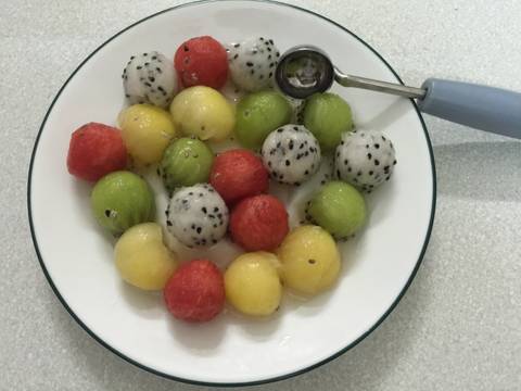 Sinh tố 4 màu với hạt chia recipe step 1 photo