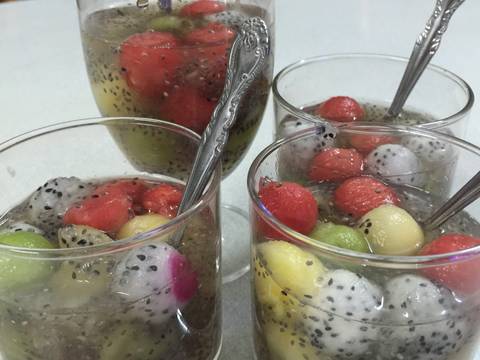 Sinh tố 4 màu với hạt chia recipe step 5 photo
