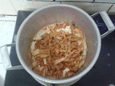 Canh kimchi đậu hũ siêu cay recipe step 3 photo