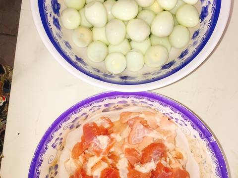Thịt kho Trứng cút sốt Satế Ớt recipe step 1 photo
